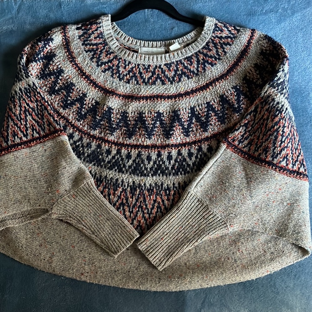 Anthropologie poncho style knit sweater
